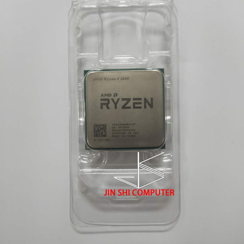 Nouveau AMD Ryzen 5 2600 R5 2600 3.4 GHz Six cœurs douze cœurs 65W processeur d'unité centrale YD2600BBM6IAF Socket AM4 sans ventilateur ► Photo 1/2