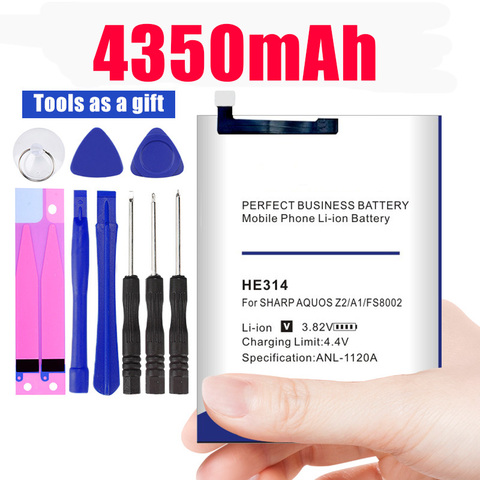 4350mAh HE314 batterie pour SHARP AQUOS Z2 A1 FS8002 téléphone batterie de haute qualité ► Photo 1/5