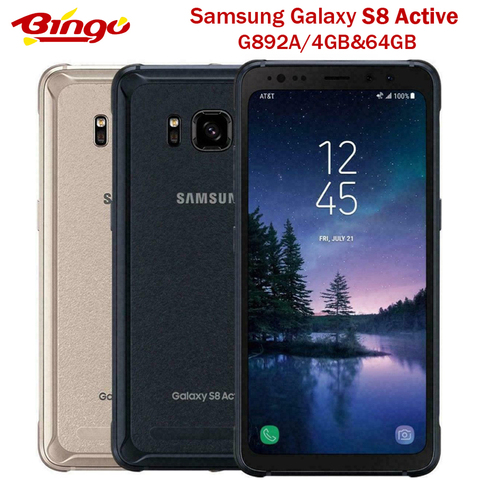 Samsung – téléphone portable Galaxy S8 Active G892A débloqué, Snapdragon 835 Octa Core, écran de 5.8 pouces, caméra de 12mp, 4 go et 64 go, NFC, empreintes digitales ► Photo 1/6