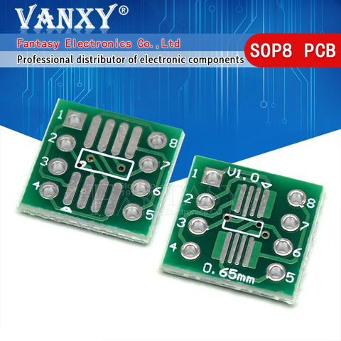 20 pcs TSSOP8 SSOP8 SOP8 à DIP8 PCB Planche De Transfert DIP Pin Conseil Pas Adaptateur ► Photo 1/4