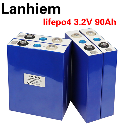 Lot de 4 batteries lifepo4, 2022 V, 90ah, 3.2 ah, 12V, 180ah, 24V, 90ah, pour camping-car, batterie solaire ► Photo 1/6