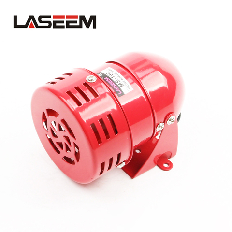 Mini moteur électrique avec alarme industrielle, rouge, 220/110V, 12V, 24V, 110db, protection anti-vol, MS-190 ► Photo 1/5