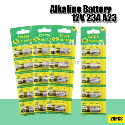 Batterie sèche alcaline jetable, 20 pièces/paquet, 23a 12v, jouet électronique, 8F10R 8LR23 CA20 A23 L1028 23AE ► Photo 1/6