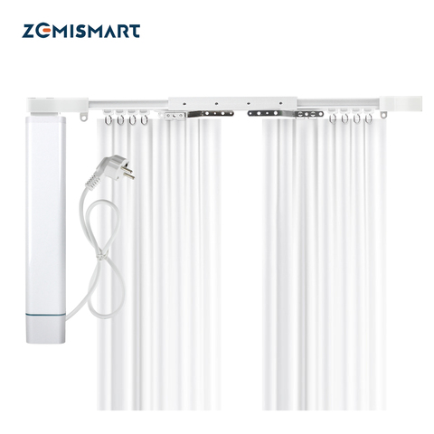 Zemismart – moteur coulissant intelligent Tuya Zigbee 3.0, avec piste de rideau personnalisée, télécommande, commande vocale Alexa Google Home ► Photo 1/6