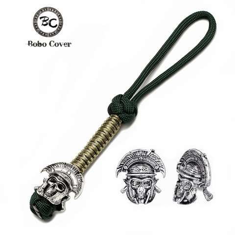 Porte-clé avec pendentif en corde et couteau pour hommes, accessoires rétro, bijoux créatifs faits à la main ► Photo 1/6