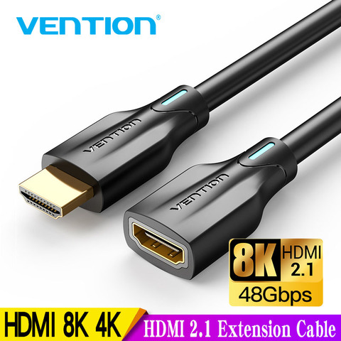 Vention HDMI 2.1 câble d'extension 8K HDMI 2.1 câble d'extension 48Gbps HDMI mâle à femelle câble pour PS4 HDMI commutateur HDMI Extender 2 ► Photo 1/6