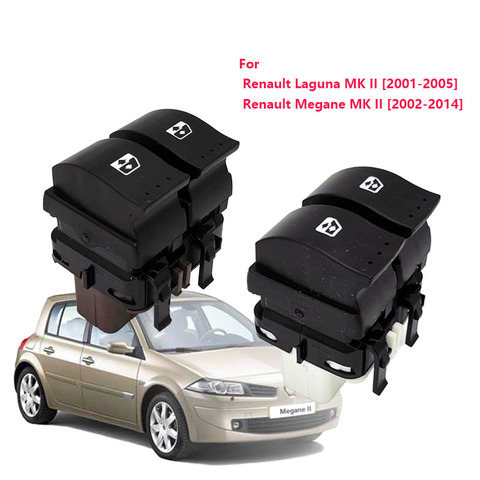 Interrupteur de fenêtre, bouton de levage pour Renault Megane II Espace IV Scenic II 8200315042 8200315040 ► Photo 1/5