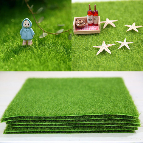 Tapis de gazon vert artificiel, Simulation de prairie, mousse, Micro paysage, bricolage, sol de maison ► Photo 1/6