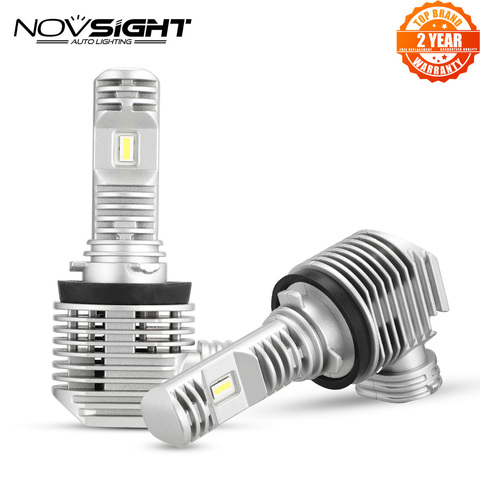 NOVSIGHT ampoule Led H11 antibrouillard 2400K/2700K/3200K/6000K/9000K voiture lumières 12000LM 50W 1:1 Mini Design jouer et Plug Auto lampe ► Photo 1/6