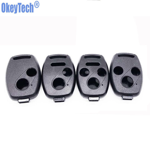 OkeyTech-coque de clé de voiture Honda | Pour Honda Accord JAZZ CRV Odyssey Pilot 2007-2013, coque de voiture 2 + 1 3 3 + 1 boutons, coque de remplacement, porte-clés sans lame ► Photo 1/6