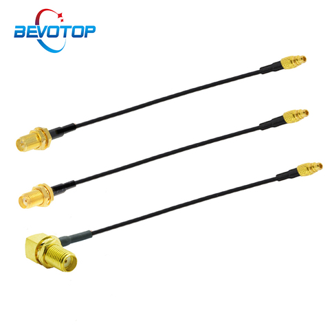 2 pièces MMCX mâle à SMA/RP-SMA femelle cloison FPV adaptateur d'antenne RF1.37 câble de raccordement d'extension coaxial pour PandaRC RC Drone partie ► Photo 1/6