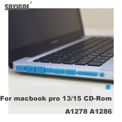 Prise Anti-poussière pour Port de données en Silicone, pour MacBook pro avec couvercle Anti-poussière CD-ROM 13/15 A1278 A1286, meilleure vente ► Photo 1/6