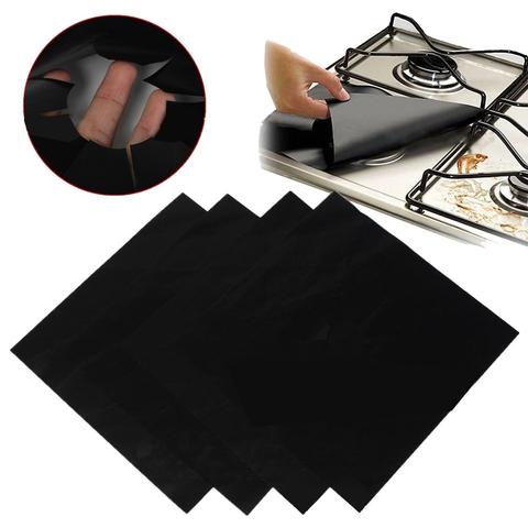 Tapis de couverture de cuisinière à gaz, tapis de protection de cuisinière, nettoyage antiadhésif, protection brûleur réutilisable, outils de cuisine ► Photo 1/6