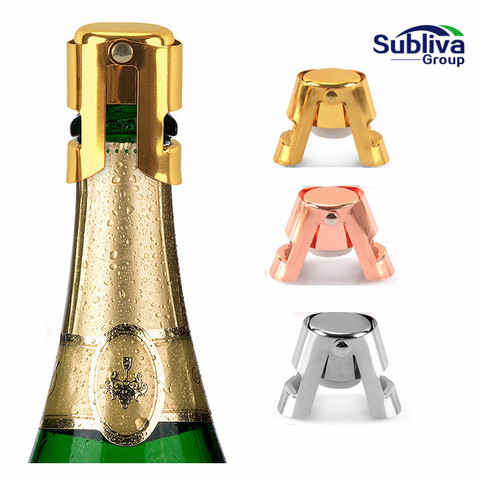 En Acier inoxydable Champagne Vin Bouchon De Bouteille Portable Scellant Bar Bouchon Bouchon De Vin Vin Mousseux Bouchon De Champagne ► Photo 1/6