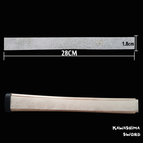 Épée japonaise Tsuka avec manche en bois, enveloppée avec une vraie peau de raifort, Katana-noir/blanc pour l'épée des samouraïs ► Photo 1/6