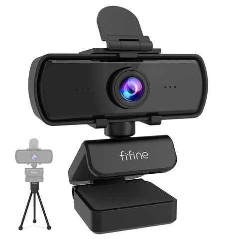 FIFINE – Webcam Full HD 1440p, avec Microphone, trépied, pour ordinateur de bureau et portable, USB, Streaming en direct pour vidéo Calling-K420 ► Photo 1/1