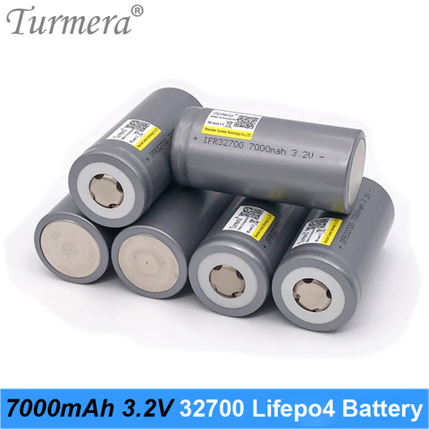 Turmera – batterie Lifepo4 32700, 3.2V, 7000mah, 33A, 55A, courant pour système de panneaux solaires, bateau électrique et alimentation ininterrompue A ► Photo 1/6