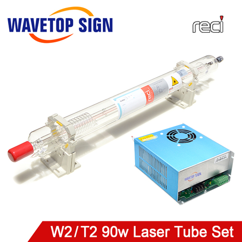 Reci – Tube Laser Dia. Co2 W2/T2 90W-100W Alimentation électrique HY-DY10 80W pour Machine de découpe et gravure Laser Co2, 80mm/65mm ► Photo 1/6