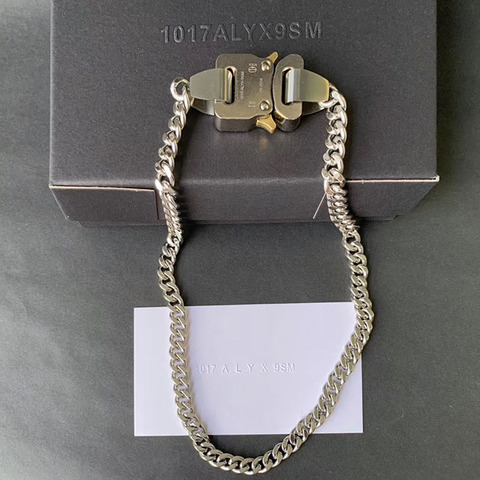 ALYX – collier chaîne avec boucle en métal 9SM, pour hommes et femmes, BRACELETS Hip Hop, haute qualité ► Photo 1/6