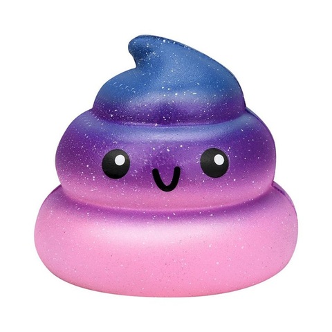 Exquis Amusant Galaxy Caca Doux Parfumée Squishy Squeeze Jouets Antistress de Charme drôle Lente Montée PU Anti-Stress Jouet 7*7*6 CM ► Photo 1/6