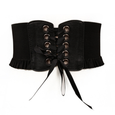 Femmes Ultra Super large ceinture PU élastique Corset mode large taille ceinture dames vêtements accessoires femmes décorations Corset ceinture ► Photo 1/6