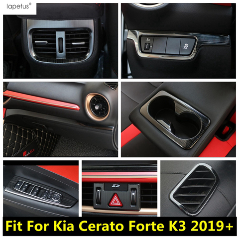 Lapetus pour Kia Cerato Forte K3 2022 centrale bande de commande/accoudoir lève-vitre bouton/eau support de verre panneau garniture ► Photo 1/6