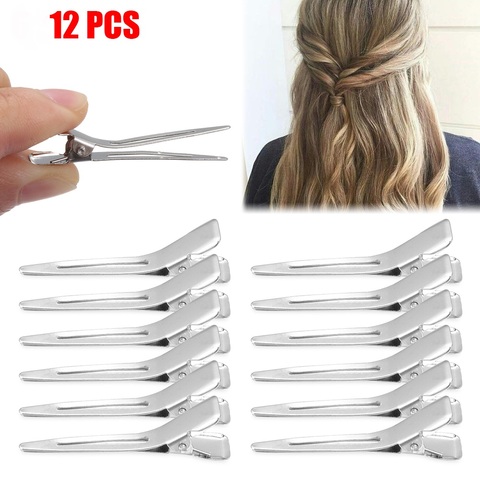 12 pièces Salon fixe cheveux pas de courbure Curl pinces à cheveux outils de coiffure bricolage coiffure épingles à cheveux Barrettes chapeaux accessoires ► Photo 1/6