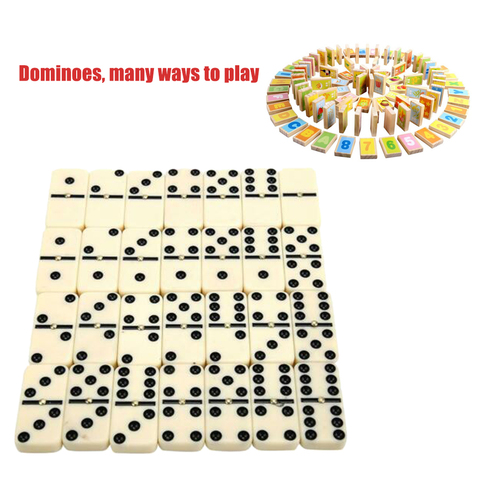 28 pièces divertissement classique jouet jeu d'échecs avec des blocs de boîte voyage Portable traditionnel pour enfants cadeau dominos ensemble Dot Double Six ► Photo 1/6