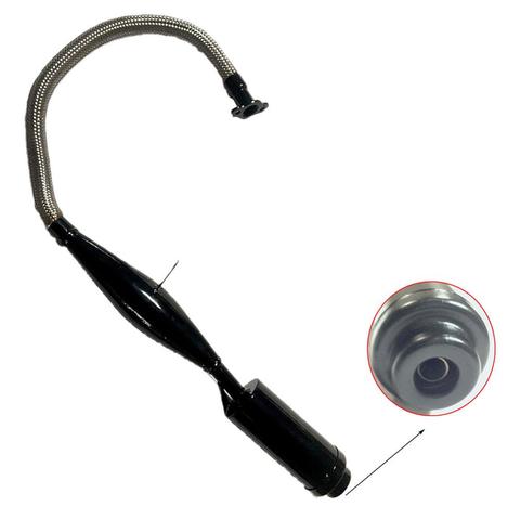 Silencieux Flexible noir argent, pour moteur de vélo 80cc, pièces détachées ► Photo 1/6