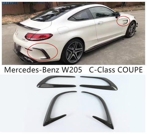 Spoiler en Fiber de carbone pour sortie d'air arrière avant, Mercedes Benz W205 classe C coupé C200 C300 C63 2015-2022 ► Photo 1/6