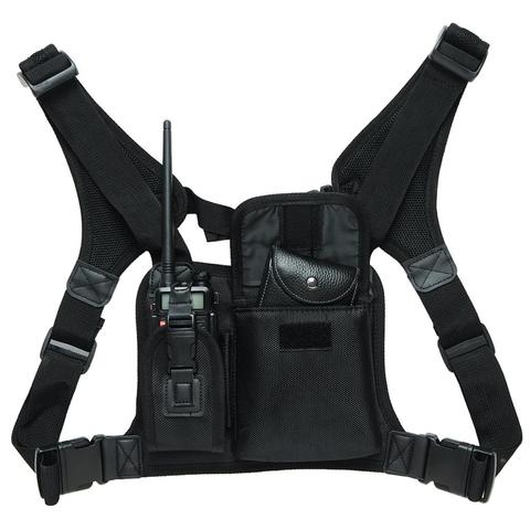 ABBREE – sac de poche de poitrine pour talkie-walkie, sac à dos de support de combiné radio pour GP340 CP04 BF UV-5R 888S, étui de transport de radios bidirectionnelles ► Photo 1/6