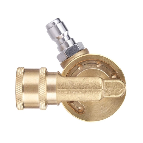 Coupleur pivotant pour buse de nettoyeur haute pression, fixation pour nettoyeur de gouttière pour nettoyage de gouttière, 240 degrés, 4500 Psi, 1/4 pouce rapide ► Photo 1/6