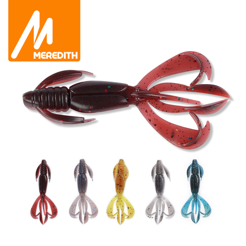 MEREDITH – lot d'appâts souples Crazy Flapper pour la pêche, pack de leurres pour attraper des poissons, matériel pour pêcher des crevettes, des bars, 7cm, 3g, 10 pièces ► Photo 1/6