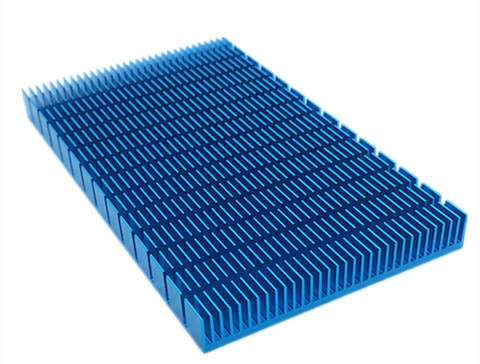 Dissipateur thermique en aluminium bleu, 150x85x12MM, anode d'isolation, fente de découpe, composants de dissipateur thermique, ailette de dissipation thermique électronique haute puissance ► Photo 1/4