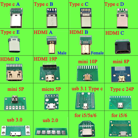 Mini carte de Test pour iPhone, adaptateur Micro USB à DIP PCB USB 2.0 3.0 3.1 type-c, compatible avec HDMI ► Photo 1/6