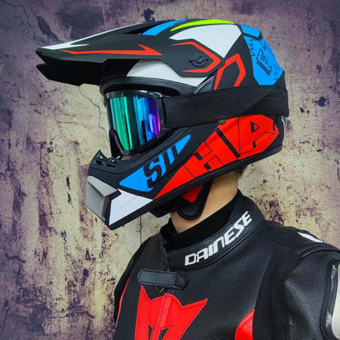 Homme femme Motocross casque moto ATV Motocross vtt vtt DH casque de course casque Cross Helm Capacetes ► Photo 1/6