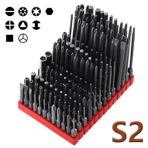 12 pièces 50-100mm tournevis S2 acier 1/4 ''tige hexagonale magnétique électrique tournevis Bits outils à main ► Photo 1/6