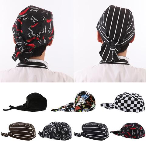 Casquette de Chef unisexe cuisine Chef chapeau serveur cuiseur bandeau chapeau Chef cravate casquette arrière cuisine restauration casquette coton Pirate chapeau Bandana chapeau ► Photo 1/1