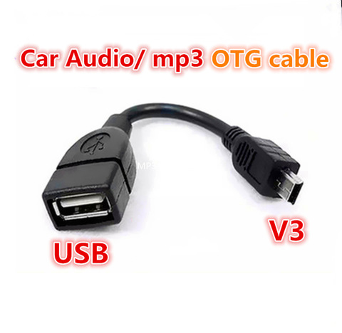 Tester avant d'envoyer USB A femelle à Mini USB B adaptateur de câble mâle 5P OTG V3 Port câble de données pour tablette Audio de voiture pour MP3 MP4 ► Photo 1/4