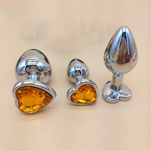 Plug Anal en métal avec Base de gemme pour femmes et hommes, perles anales, jouets sexuels anaux, masseur de Prostate, godemichet Anal, jouets sexuels pour adultes, 3 pièces/ensemble ► Photo 1/6