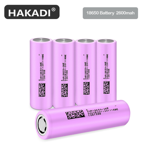 La batterie Rechargeable d'ion de Lithium de HAKADI 18650 est 100% Original 2600mah approprié au pointeur électrique de Laser de bicyclette de lampe-torche ► Photo 1/6