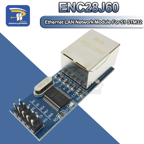 Code Ethernet LAN Mini 51/AVR/ARM/PIC pour Arduino SPI, Module STM32 LPC, ENC28J60 ► Photo 1/6