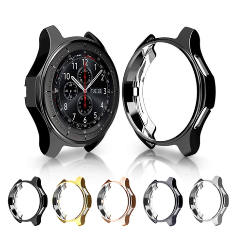 Placage étui de protection pour Samsung Galaxy montre 46mm 42mm protecteur cadre couverture souple coque en TPU pour Samsung 46/42 montre intelligente ► Photo 1/6