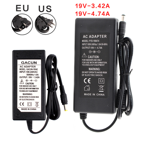 19 V alimentation adaptateur secteur 19 V 4.74 A 3.42 A chargeur pour ordinateur portable adaptateur de bureau alimentation avec ue AU usa UK chargeur pour ordinateur portable ► Photo 1/6