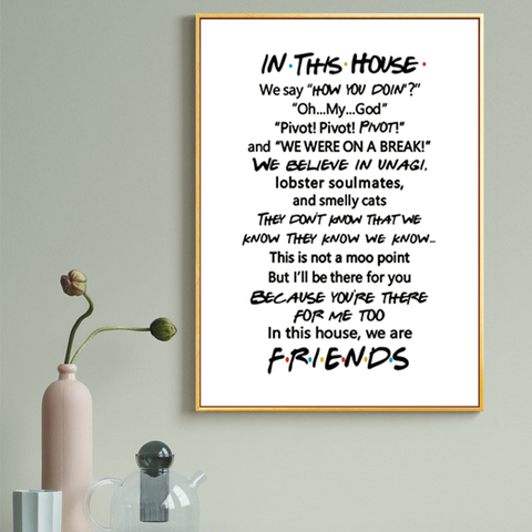 Affiche de série télévisée Friends, citations sur toile, peinture imprimée, affiche centrale Perk, images murales pour décor de salon ► Photo 1/6