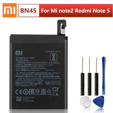 Batterie de remplacement d'origine XIAOMI BN45 pour Xiaomi Mi Redmi Note 5 Redmi note5 Redrice Note5 Batteries de téléphone authentiques 4000mAh ► Photo 1/6