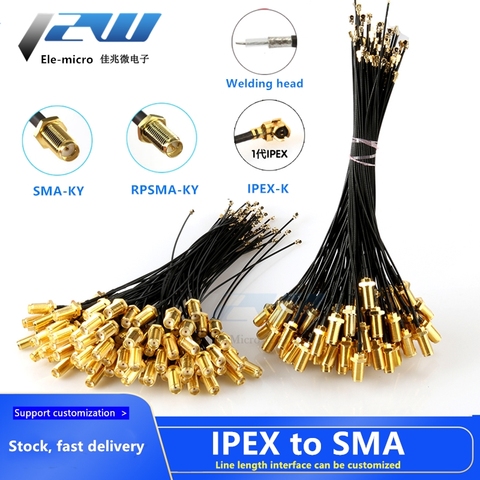Câble connecteur SMA femelle vers uFL/u.FL/IPX/IPEX UFL vers SMA femelle RG1.13, ensemble de câbles d'antenne RF RP-SMA-K, 5 pièces ► Photo 1/5