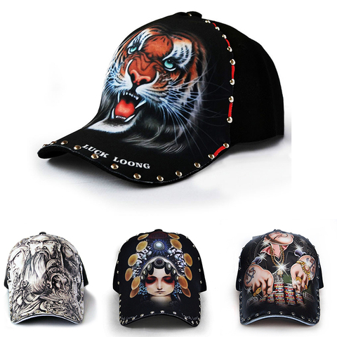 Casquette de Baseball unisexe pour femmes et hommes, chapeau de Sport, Illustration artistique, à Rivet, Hip-hop ► Photo 1/6