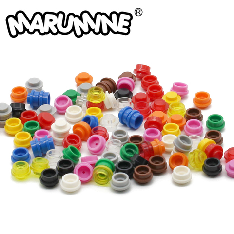 MARUMINE 1x1 plaque ronde briques 1000 pièces bord droit blocs de construction compatibles avec 4073 6141 30057 assembler particules brique ► Photo 1/6