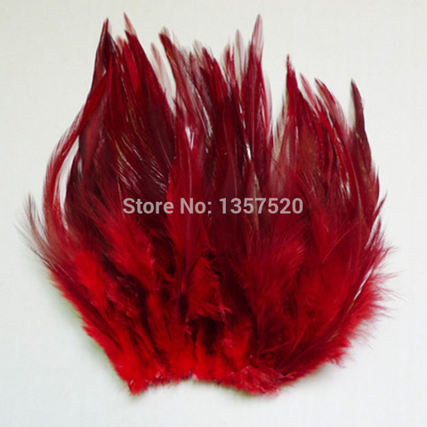 Belles plumes de cou de faisan rouge, 50 pièces/lot, accessoires de couture pour jupe, bricolage, 10-15cm/4-6'' ► Photo 1/1